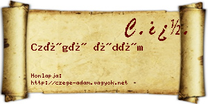 Czégé Ádám névjegykártya